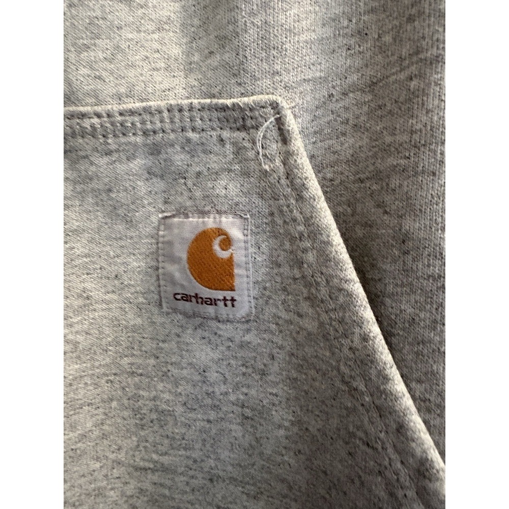 Carhartt Gray Fleece Loose Fit Hooded Sweatshirt Men's L - Picture 3 of 4